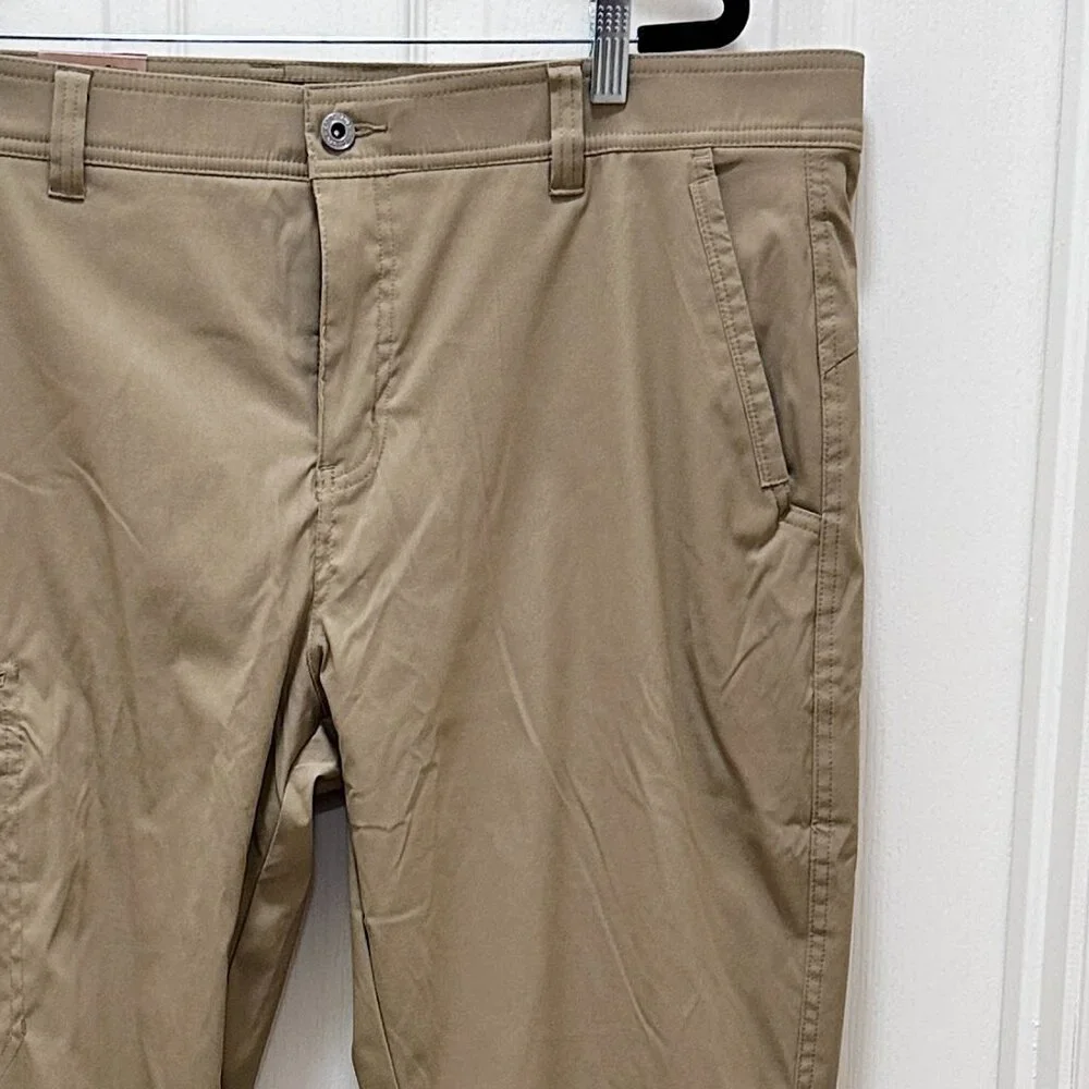 Eddie Bauer Men's Rainier Fleece Lined Pant Size 40X32 Tan Stretch Fit (NEW) - Picture 6 of 16